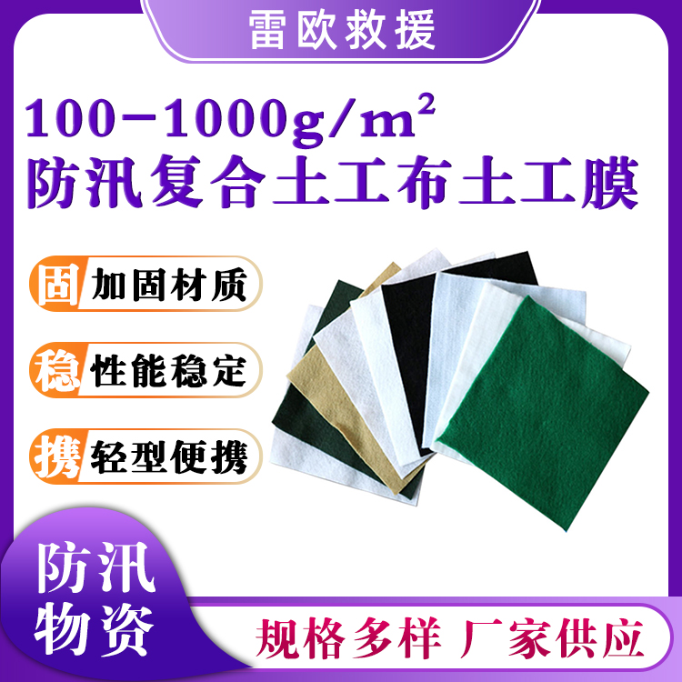 防汛复合土工布土工膜白色长丝养护布一布一膜防渗水土工布