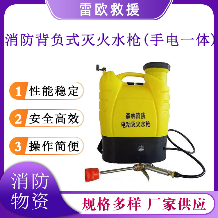 消防背负式灭火水枪（手电一体）森林消防扑火水枪火灾救援喷水机